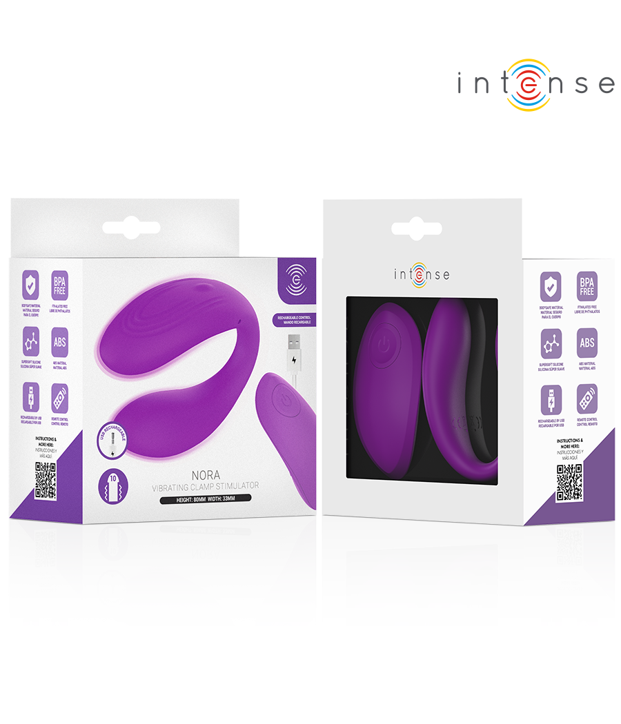 INTENSE - NORA ESTIMULADOR DE CLIPE VIBRATÓRIO ROXO