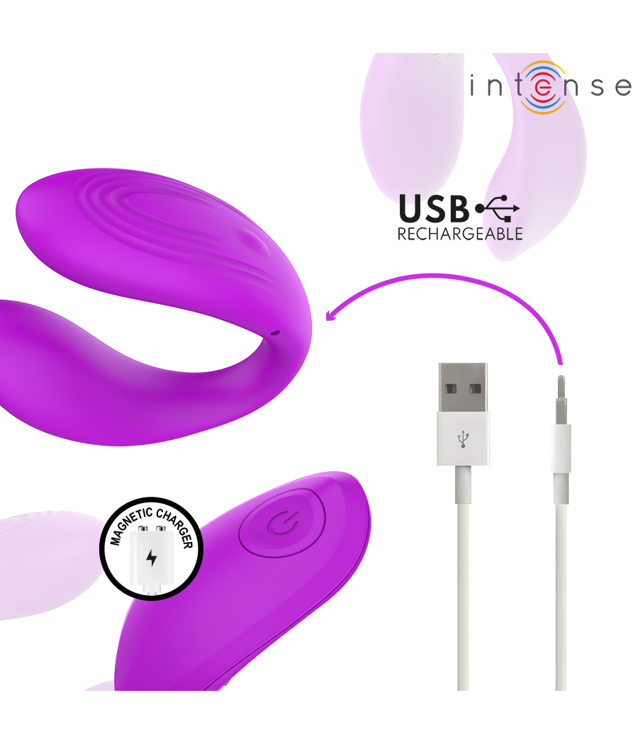 INTENSE - NORA VIBRATING CLAMP STIMULATOR PURPLE