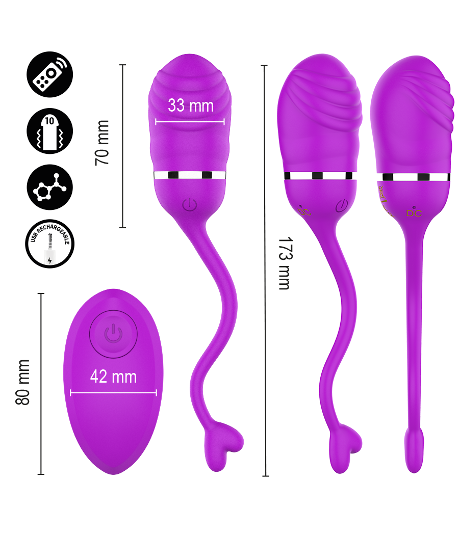 INTENSE - SOOKIE OVO VIBRATÓRIO COM CONTROLE REMOTO ROXO