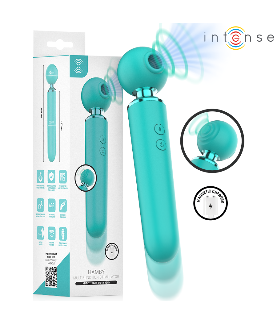 INTENSE - HAMBY ESTIMULADOR MULTIFUNCIÓN CON SUCCIÓN Y VIBRACIÓN
