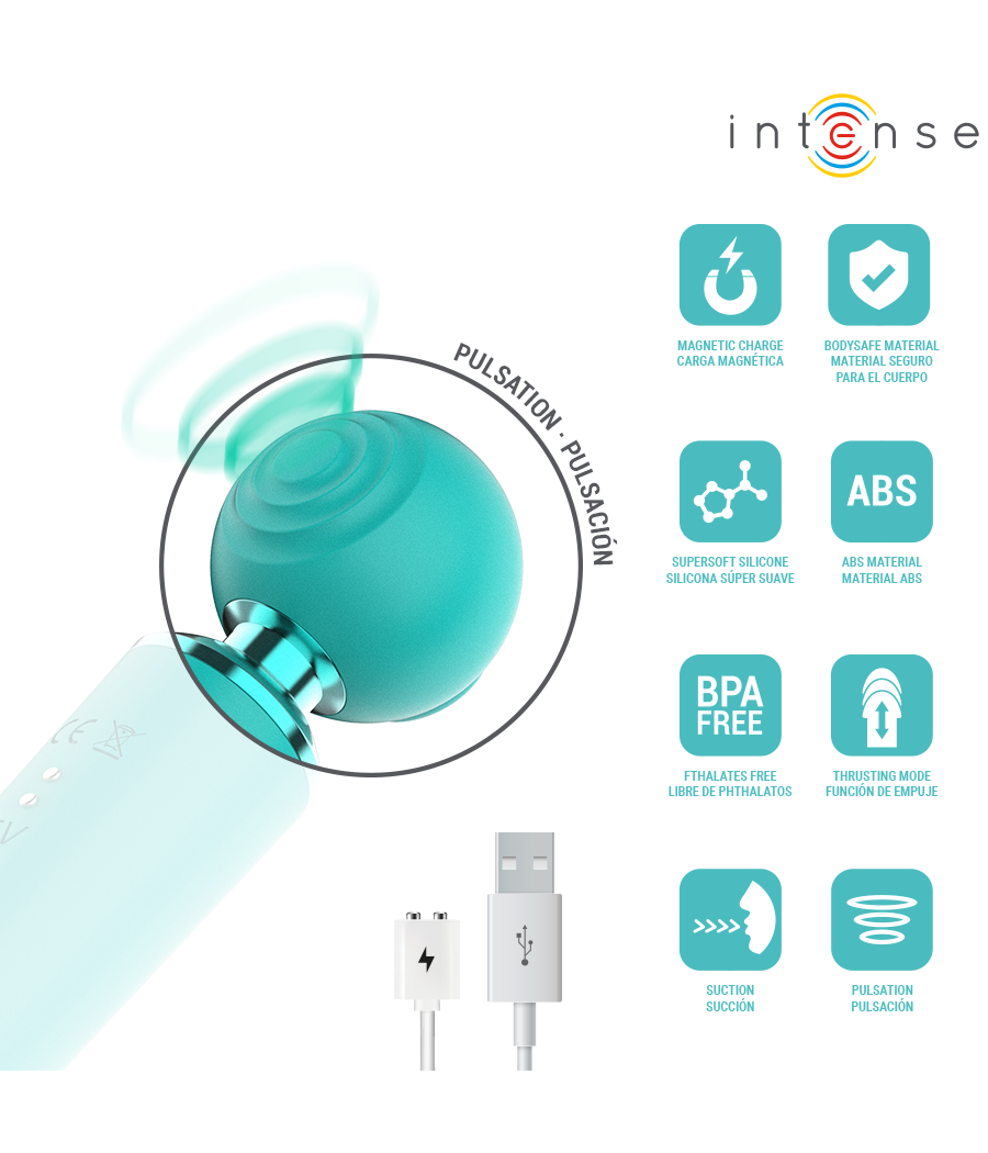 INTENSE - HAMBY ESTIMULADOR MULTIFUNCIÓN CON SUCCIÓN Y VIBRACIÓN