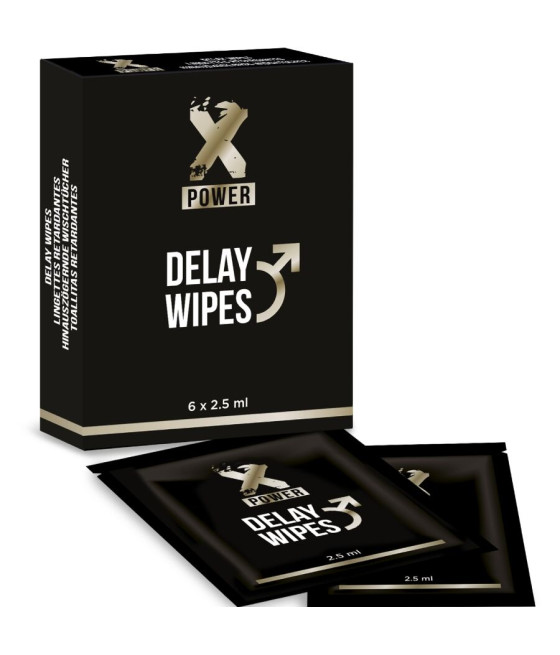 X POWER - DELAY WIPES TOALLITAS RETARDANTES 6 UNIDADES