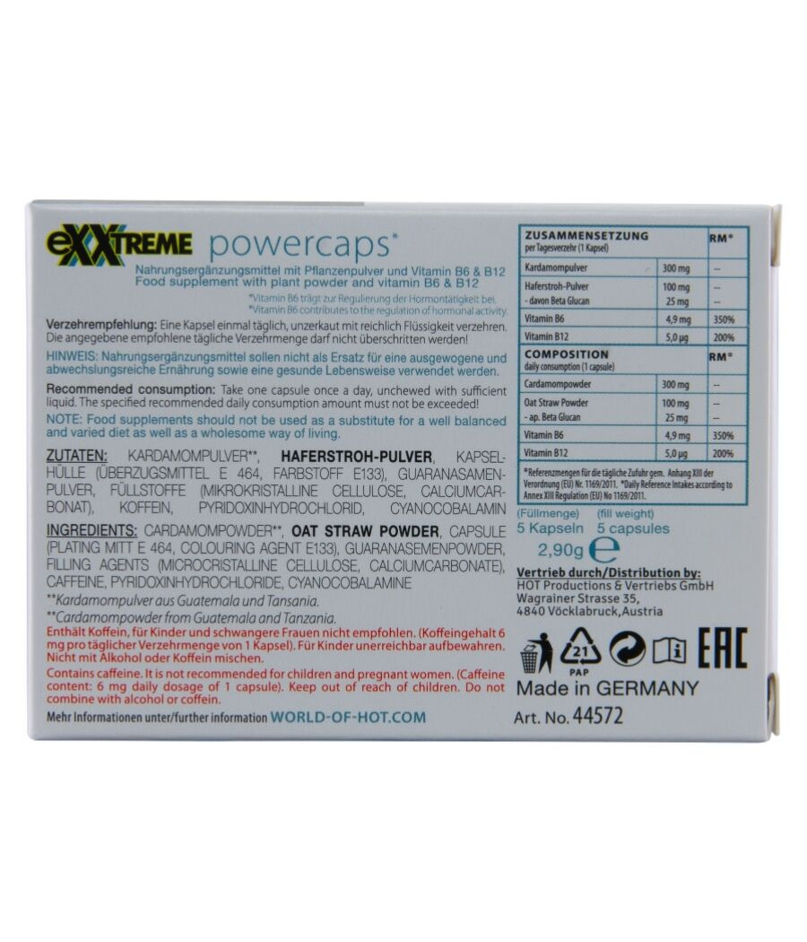 HOT - EXXTREME POWER CAPS UOMO 5 UNITÀ