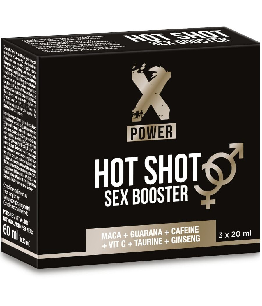 X POWER - HOT SHOT SEX BOOSTER AUGMENTATION DE LA LIBIDO 3 X 20 ML