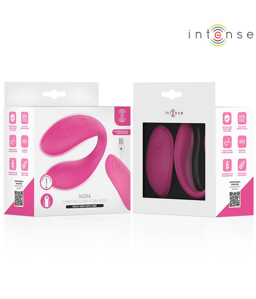 INTENSE - NORA VIBRATING CLAMP STIMULATOR PINK