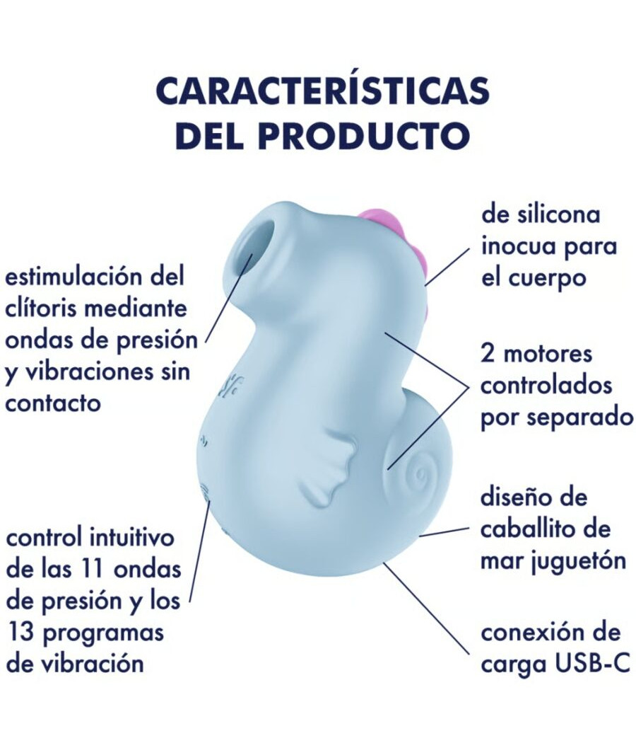 SATISFYER - SEA PONY VIBRADOR & ESTIMULADOR AIR PULSE