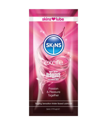 SKINS - EXCITE LUBRIFICANTE À BASE DE ÁGUA DOSE ÚNICA 5 ML