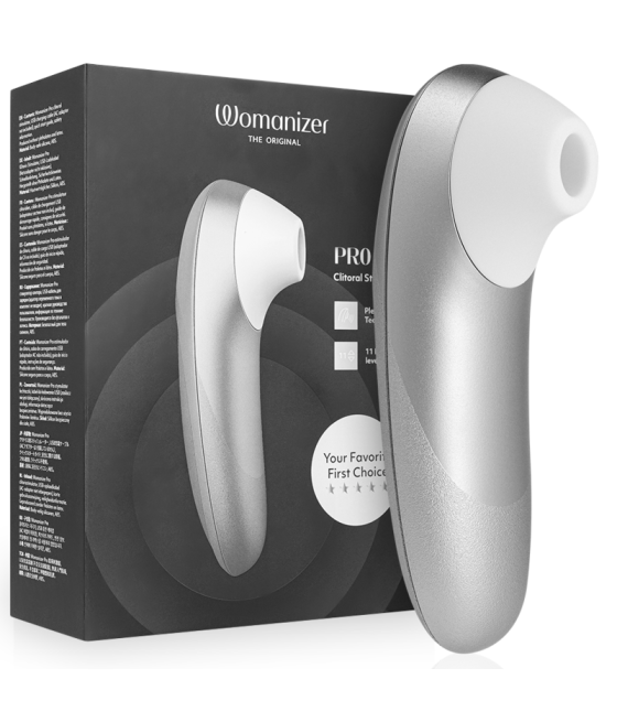 WOMANIZER - PRO VIBRANT CLITORAL STIMULATOR SILVER GREY