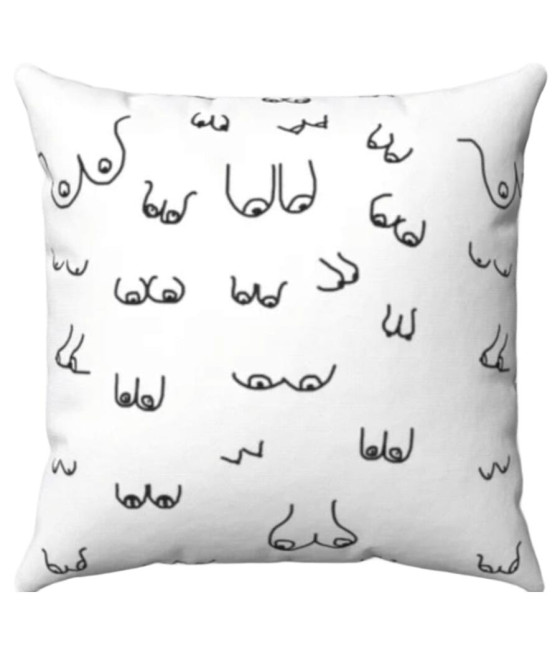 DIABLO PICANTE - COUSSIN DE SEINS 30 X 30 BLANC
