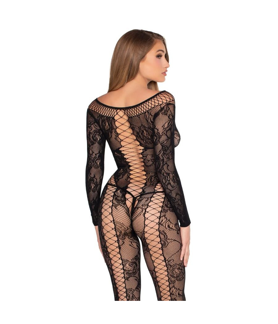 LEG AVENUE - 89369 TUTA IN RETE E PIZZO NERA - TAGLIA UNICA