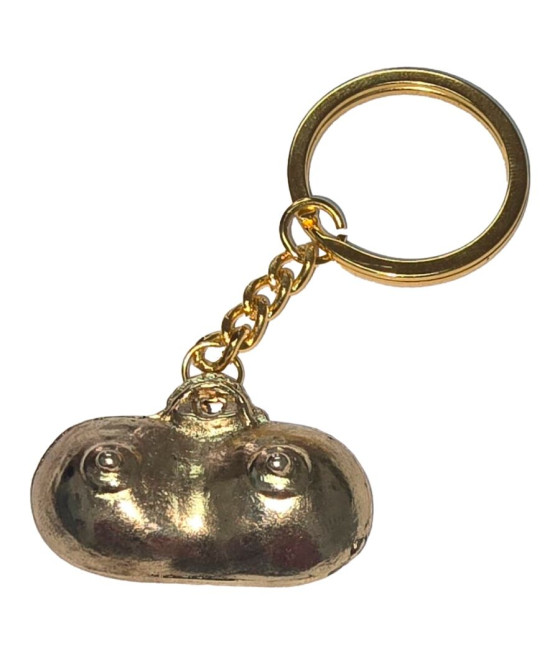 DIABLO PICANTE - GOLDENER METALL-SCHLÜSSELANHÄNGER MIT BRÜSTEN