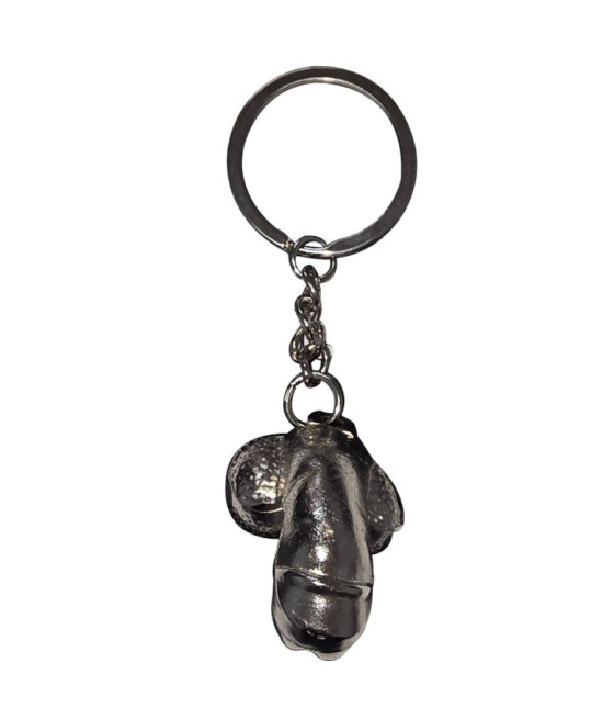 DIABLO PICANTE -SILVER METAL KEYCHAIN ​​SHRINKED PENIS
