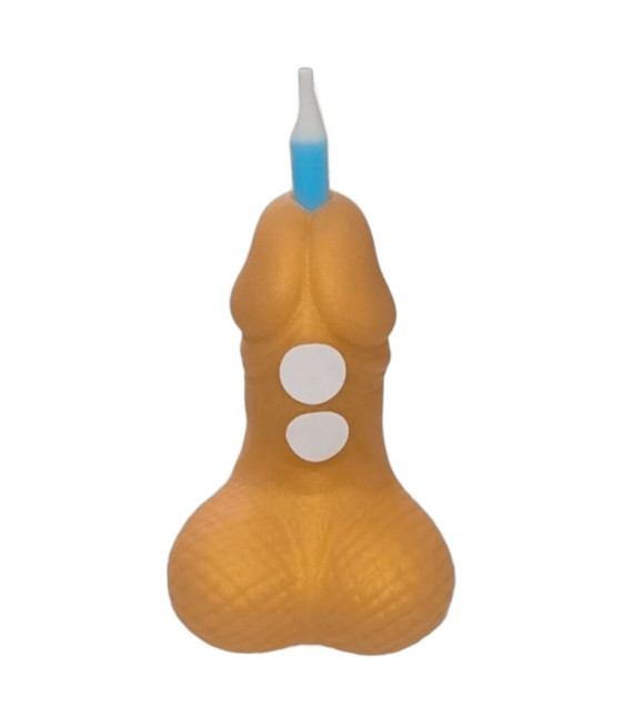 DIABLO PICANTE - PENIS BIRTHDAY NUMBER CANDLE GOLDEN