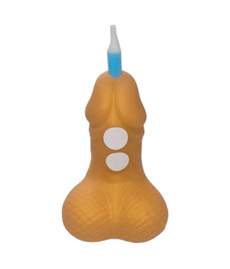 DIABLO PICANTE - CANDELA NUMERO DI COMPLEANNO PENE DORATA