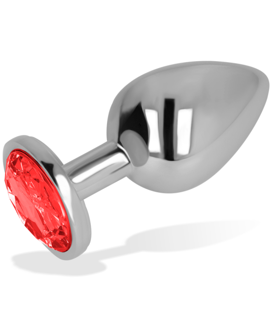 OHMAMA - PLUG ANAL CON CRISTAL ROJO 8 CM
