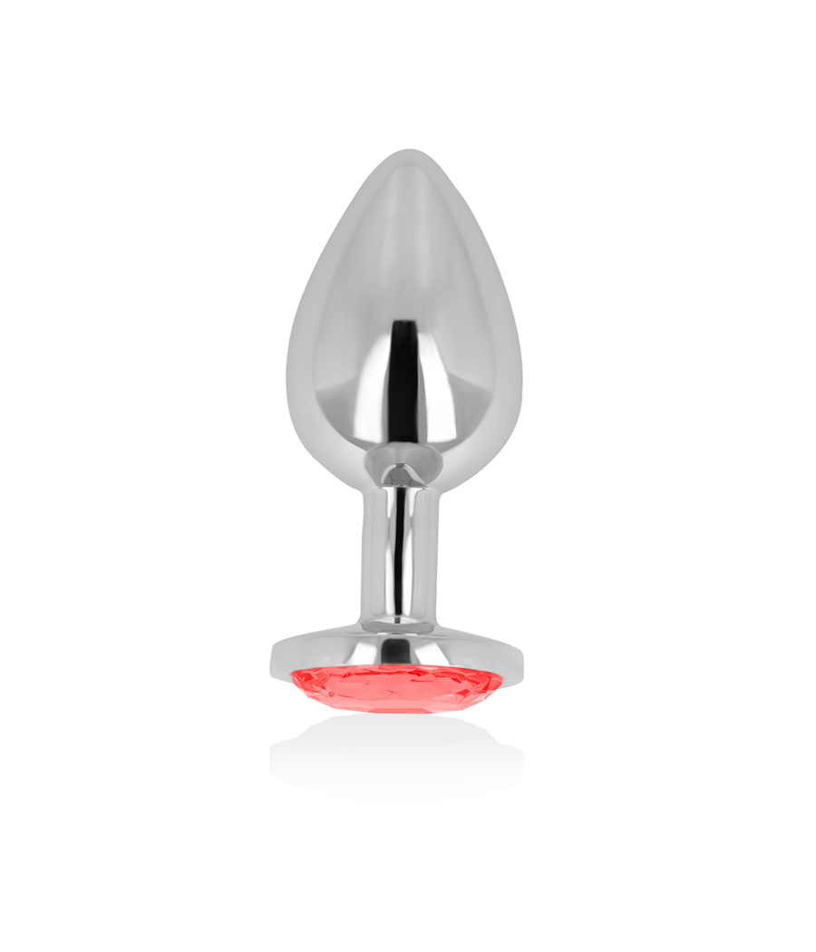 OHMAMA - PLUG ANAL COM CRISTAL VERMELHO 8 CM