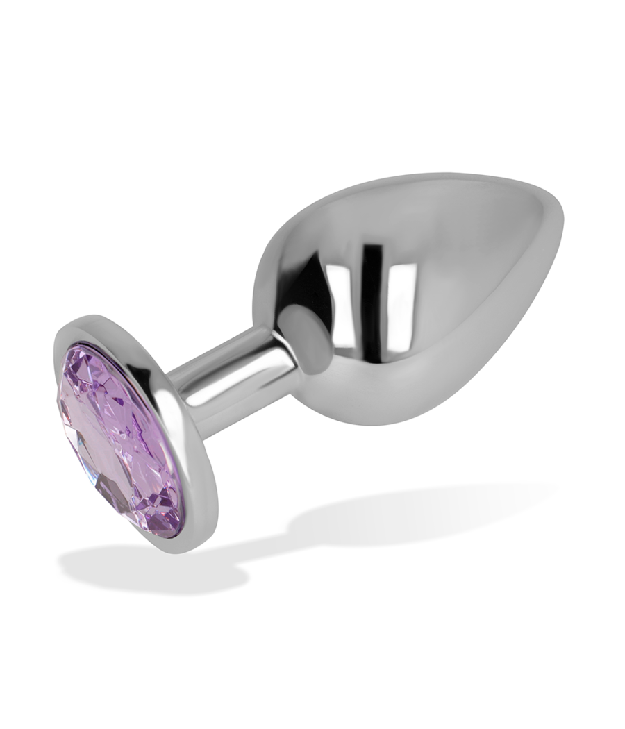 OHMAMA - ANALPLUG MIT VIOLETTEM KRISTALL 8 CM