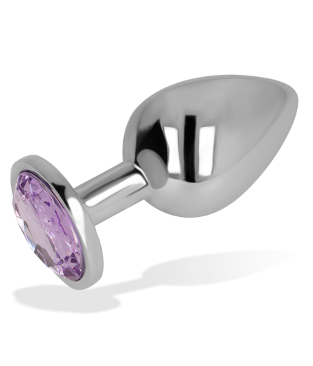 OHMAMA - ANALPLUG MIT VIOLETTEM KRISTALL 8 CM