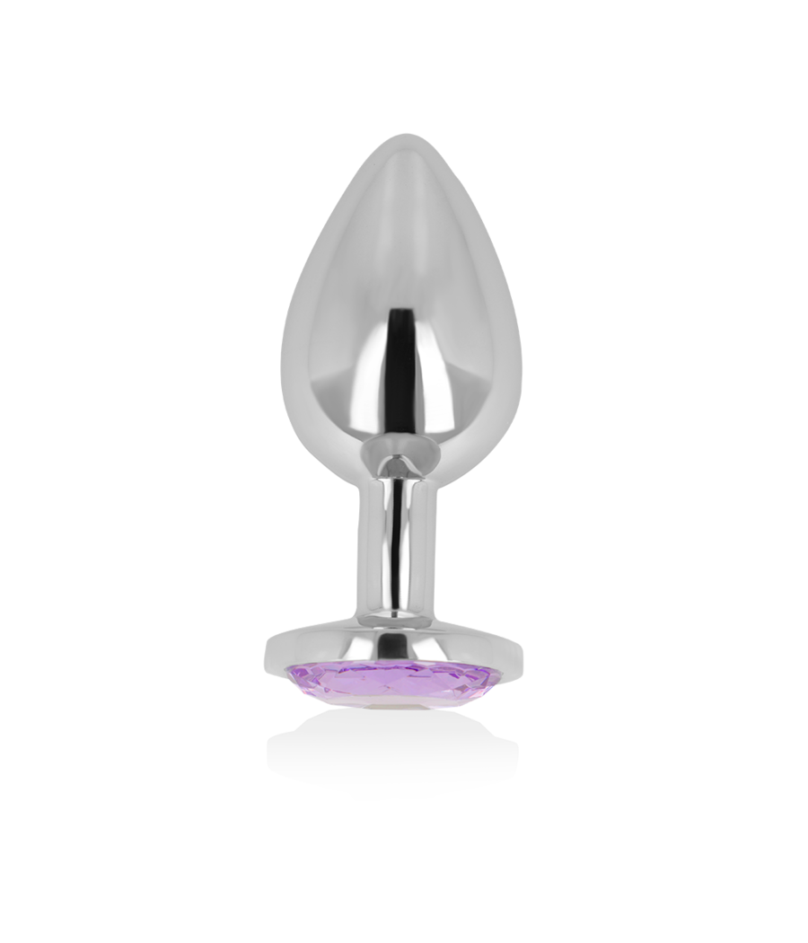 OHMAMA - ANALPLUG MIT VIOLETTEM KRISTALL 8 CM