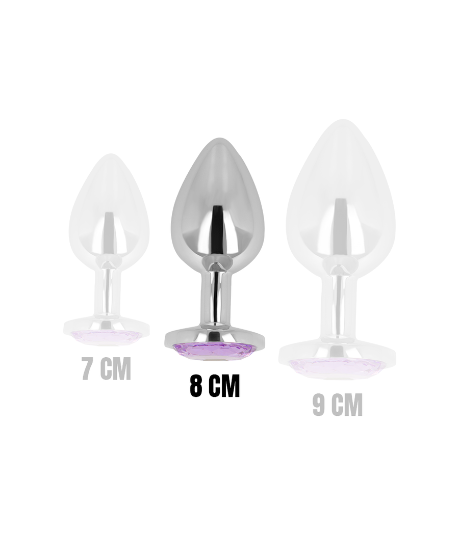 OHMAMA - PLUG ANAL AVEC CRISTAL VIOLET 8 CM