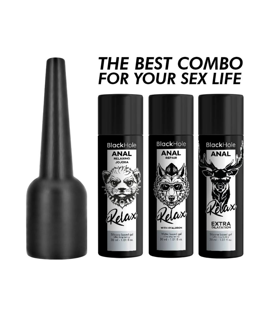 BLACK HOLE - APPLICATEUR DE LUBRIFIANT ANAL TAILLE S 30 ML