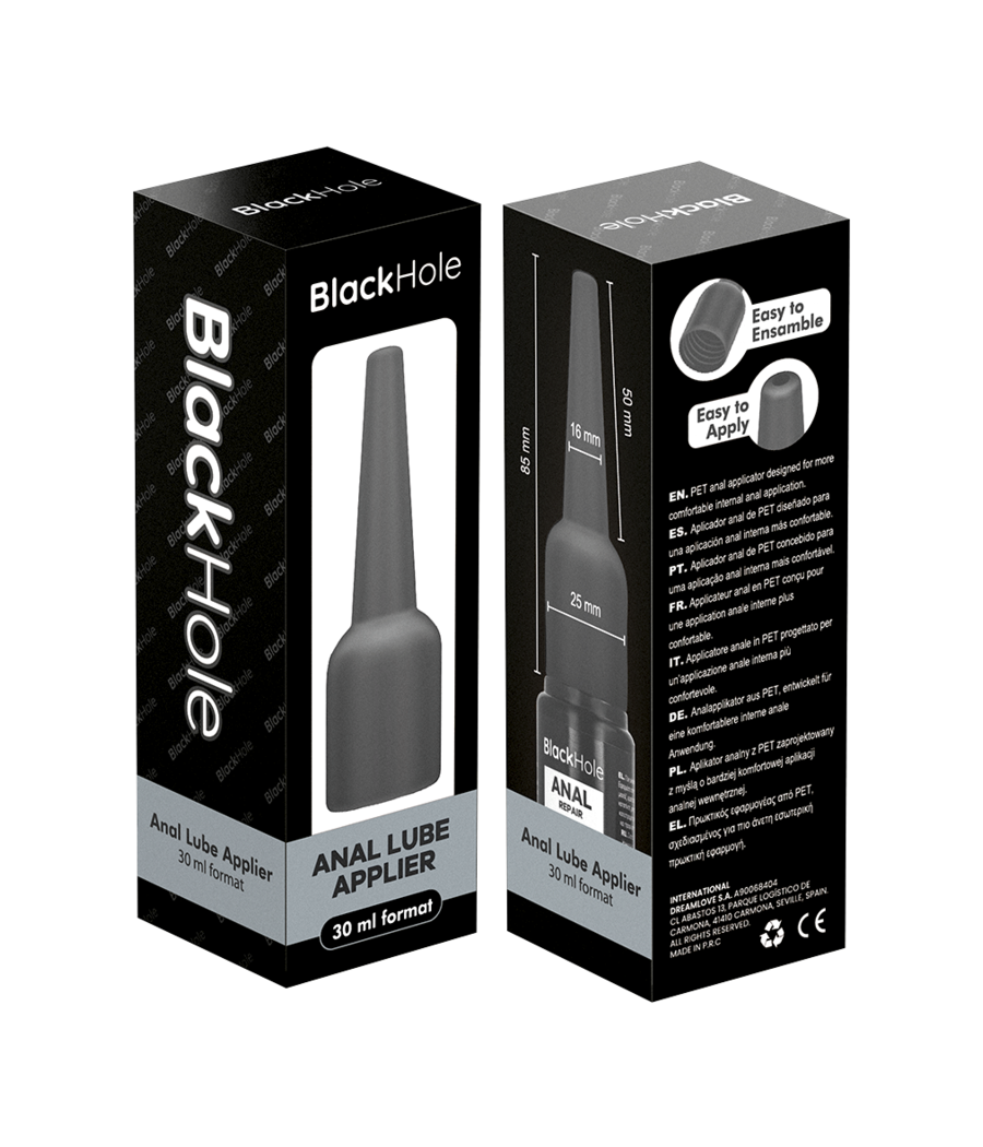 BLACK HOLE - APLICADOR DE LUBRICANTE ANAL TALLA S 30 ML