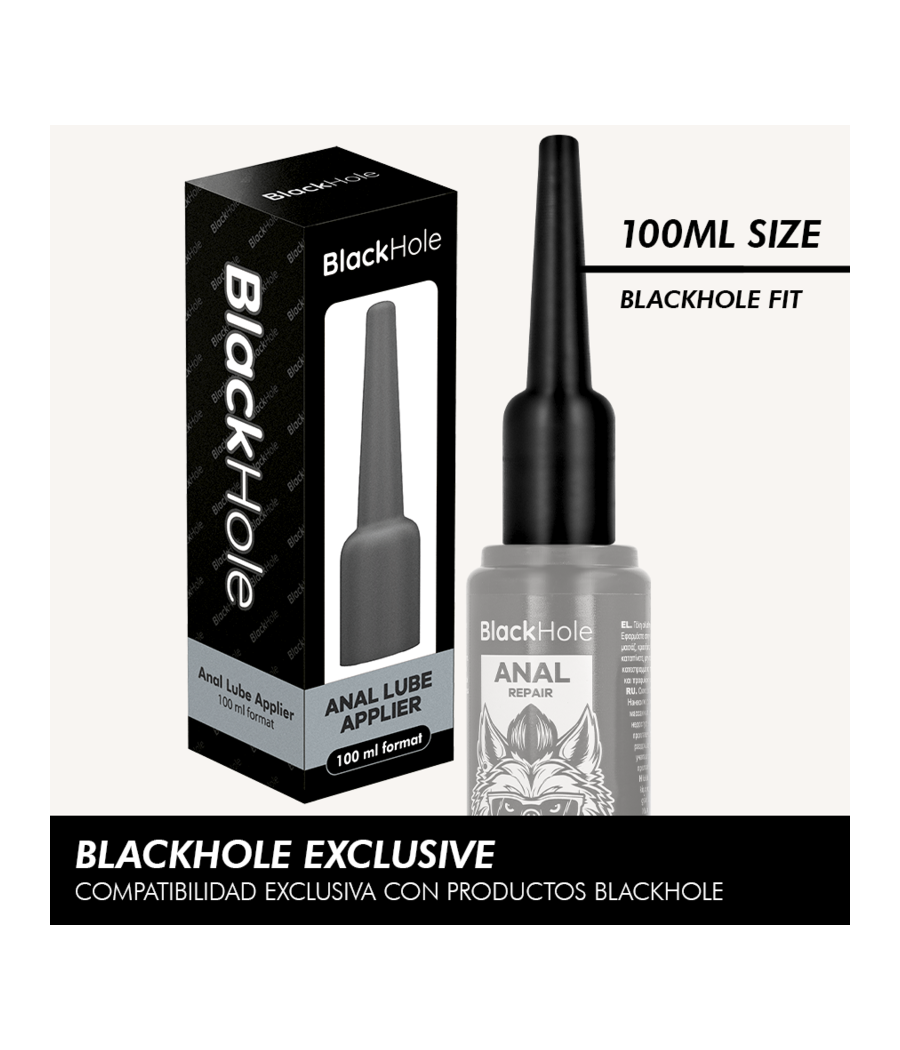 BLACK HOLE - APLICADOR DE LUBRICANTE ANAL TALLA L 100 ML