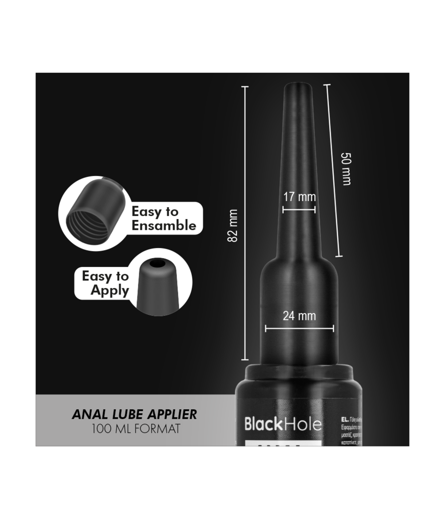 BLACK HOLE - ANALGLÄTTUNGSMITTEL-APPLIKATOR, GRÖSSE L, 100 ML