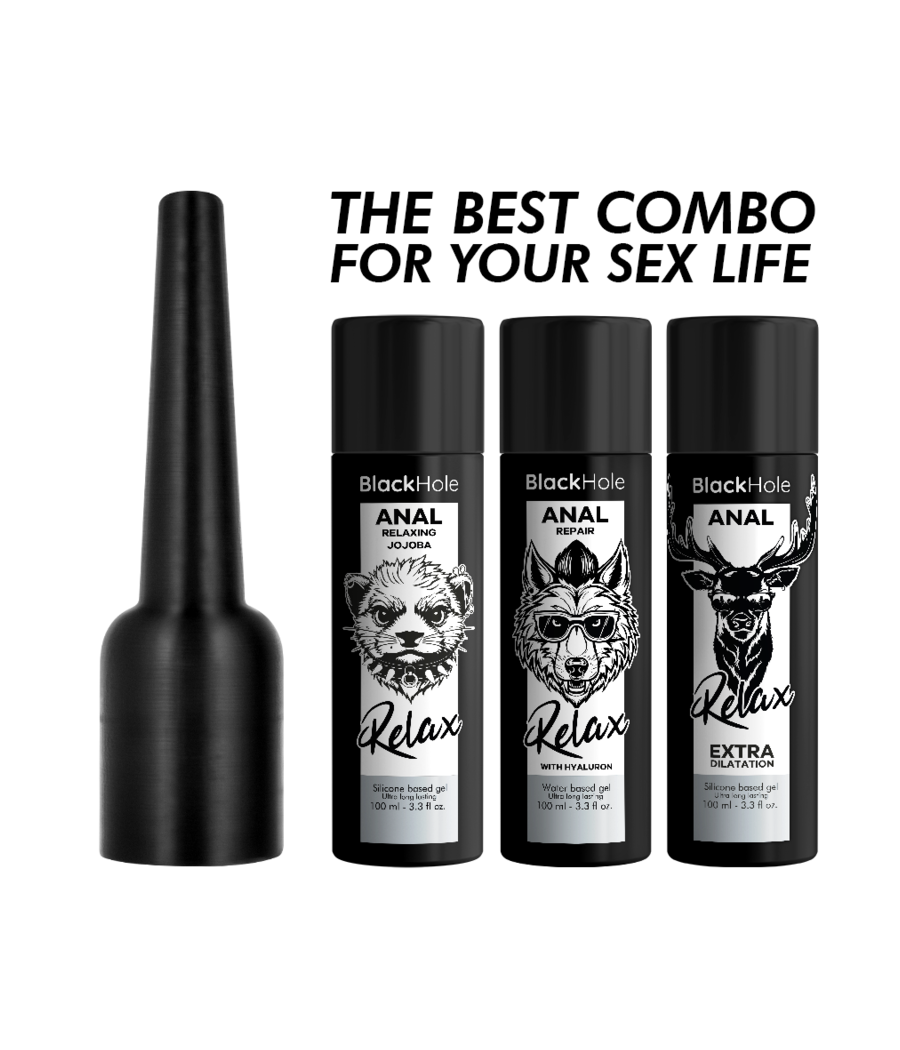 BLACK HOLE - APPLICATEUR DE LUBRIFIANT ANAL TAILLE L 100 ML