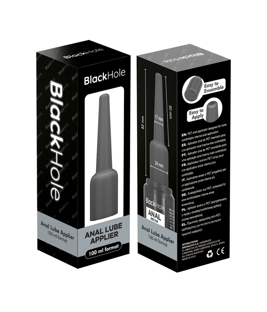 BLACK HOLE - APPLICATEUR DE LUBRIFIANT ANAL TAILLE L 100 ML