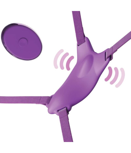 FANTASY FOR HER - ARNÊS DE BORBOLETA VIBRANTE, CONTROLE REMOTO RECARREGÁVEL E VIOLETA