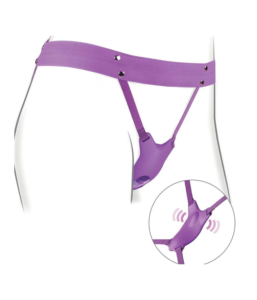 FANTASY FOR HER - PETTORINA CON FARFALLA VIBRANTE, RICARICABILE E TELECOMANDO VIOLA