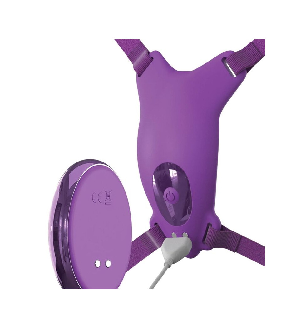 FANTASY FOR HER - PETTORINA CON FARFALLA VIBRANTE, RICARICABILE E TELECOMANDO VIOLA