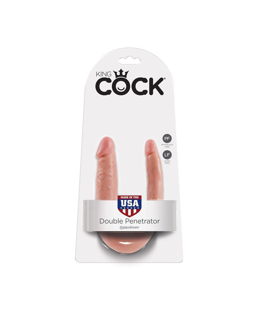 KING COCK - GODE DOUBLE PÉNÉTRATION 12.7 CM NATUREL