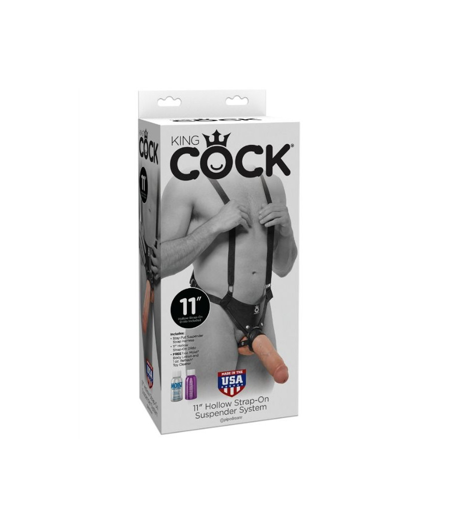KING COCK - SISTEMA DI REGTATURA HOLLOW STRAP-ON  28 CM