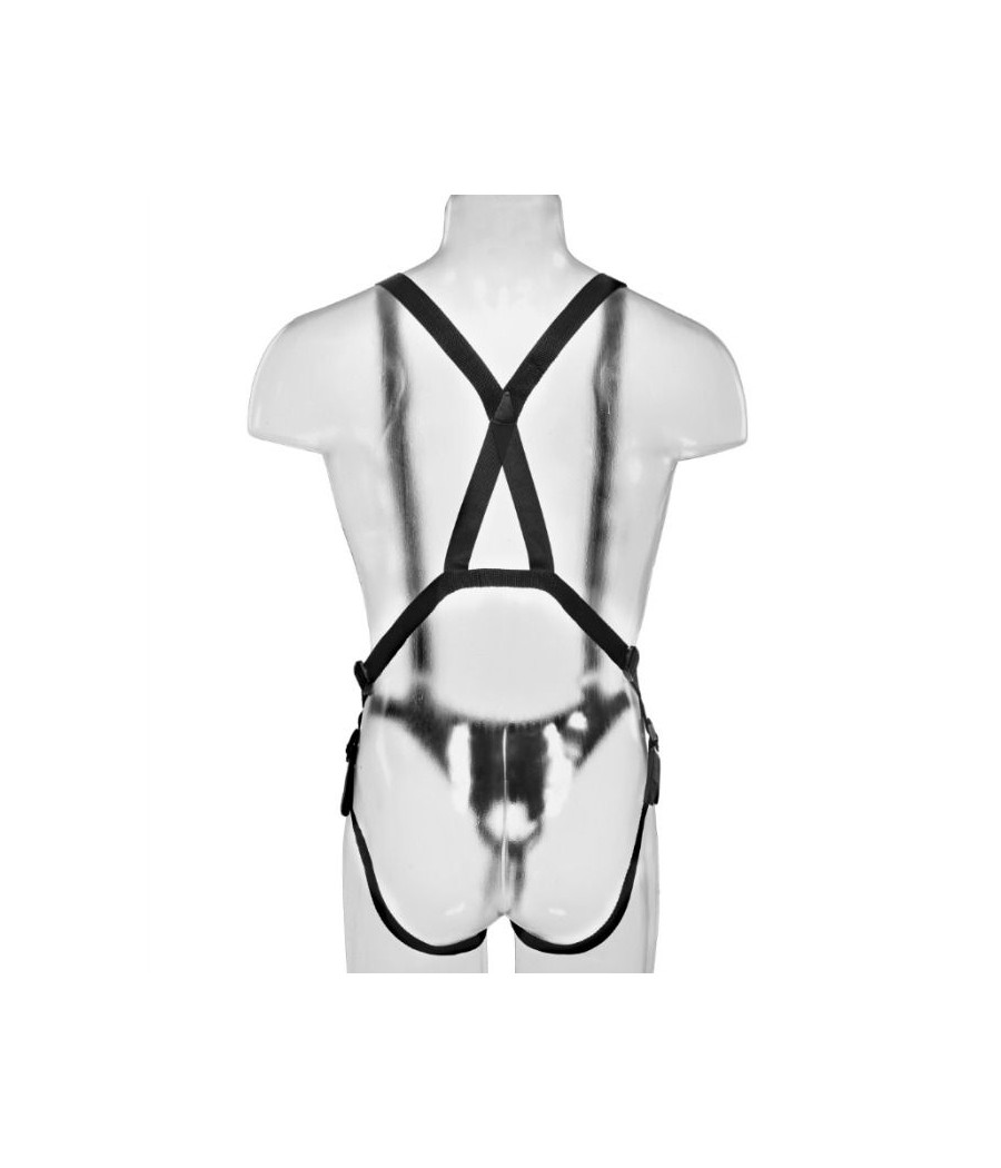 KING COCK - 28 CM HOLLOW STRAP-ON SUSPENDER SYSTEM FLESH