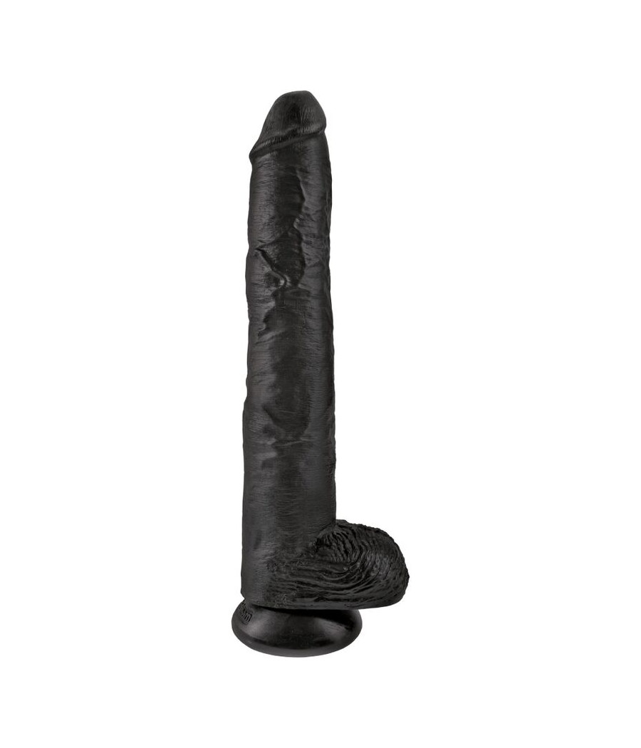 KING COCK - PÊNIS REALÍSTICO COM BOLAS 30.5 CM PRETO