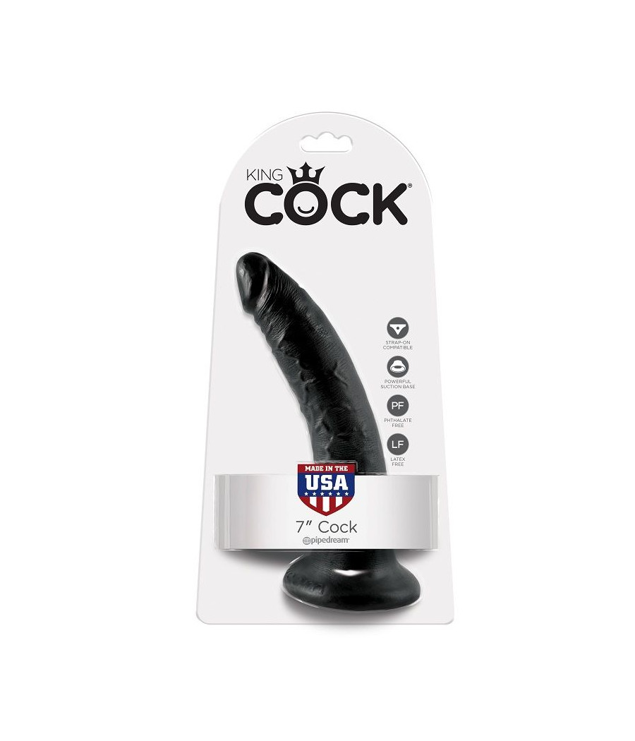 KING COCK - DILDO BLACK 17.8 CM