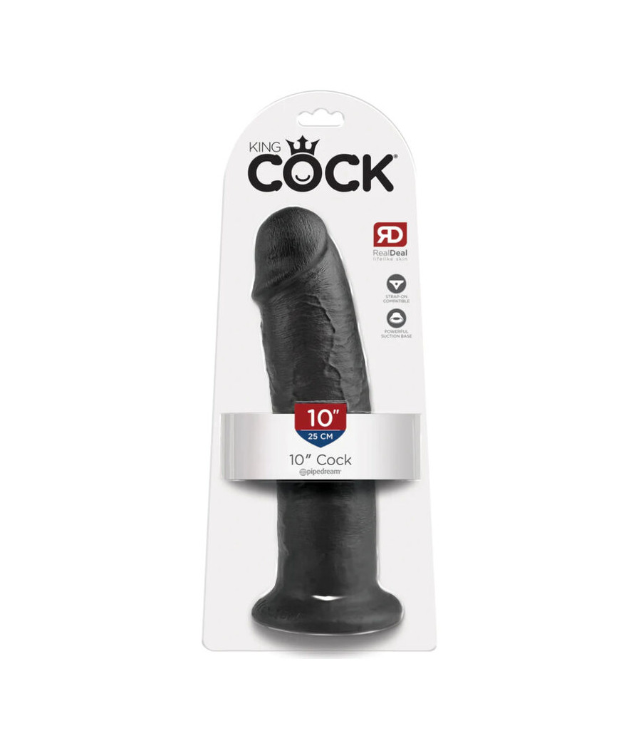 KING COCK - DILDO PRETO 25 CM