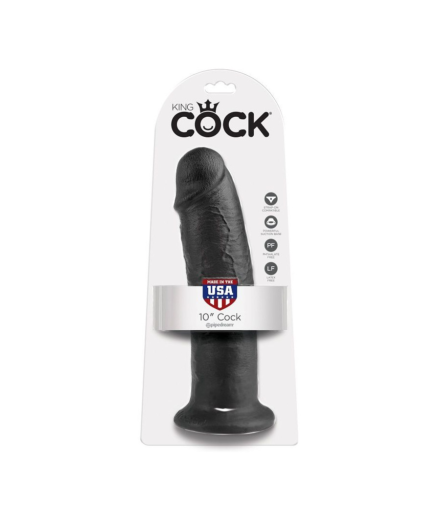 KING COCK - DILDO PRETO 25 CM