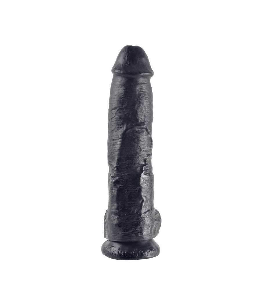 KING COCK - DILDO NERO CON SFERE 25.4 CM