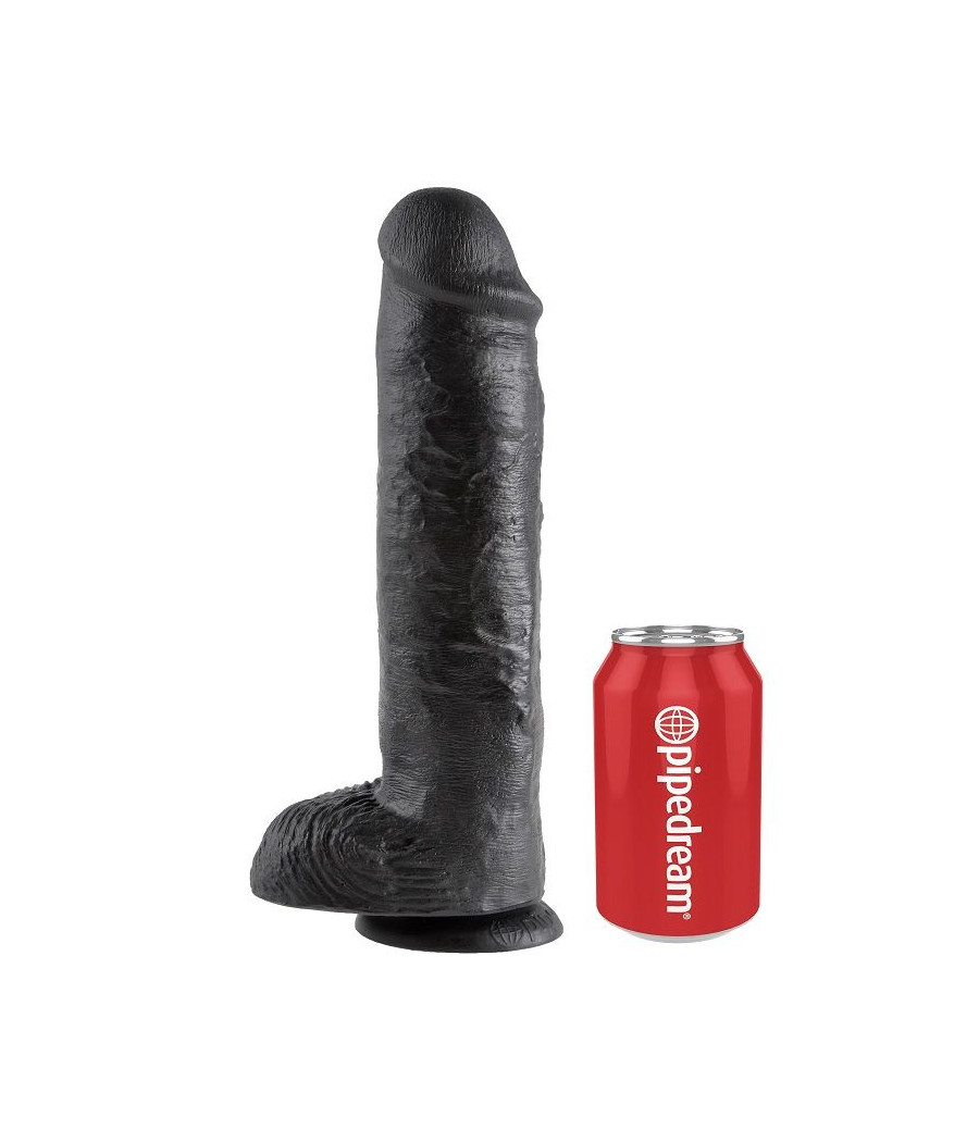 KING COCK - PENE REALISTICO NEGRO 28 CM