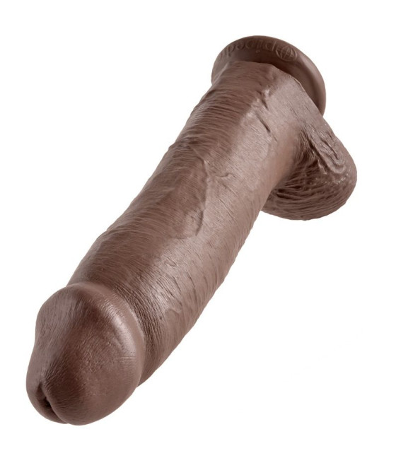 KING COCK - DILDO MARRONE CON SFERE 30.48 CM