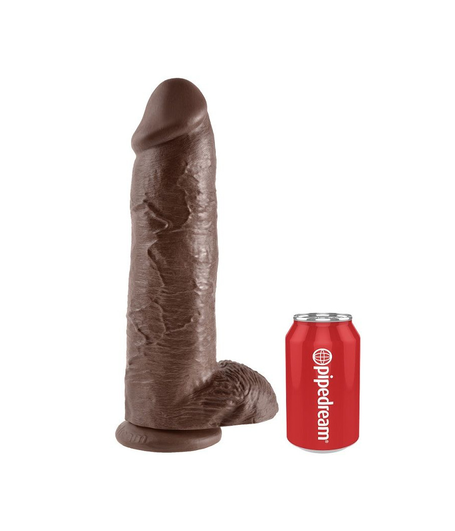 KING COCK - PENE REALÍSTICO MARRÓN 30.48 CM