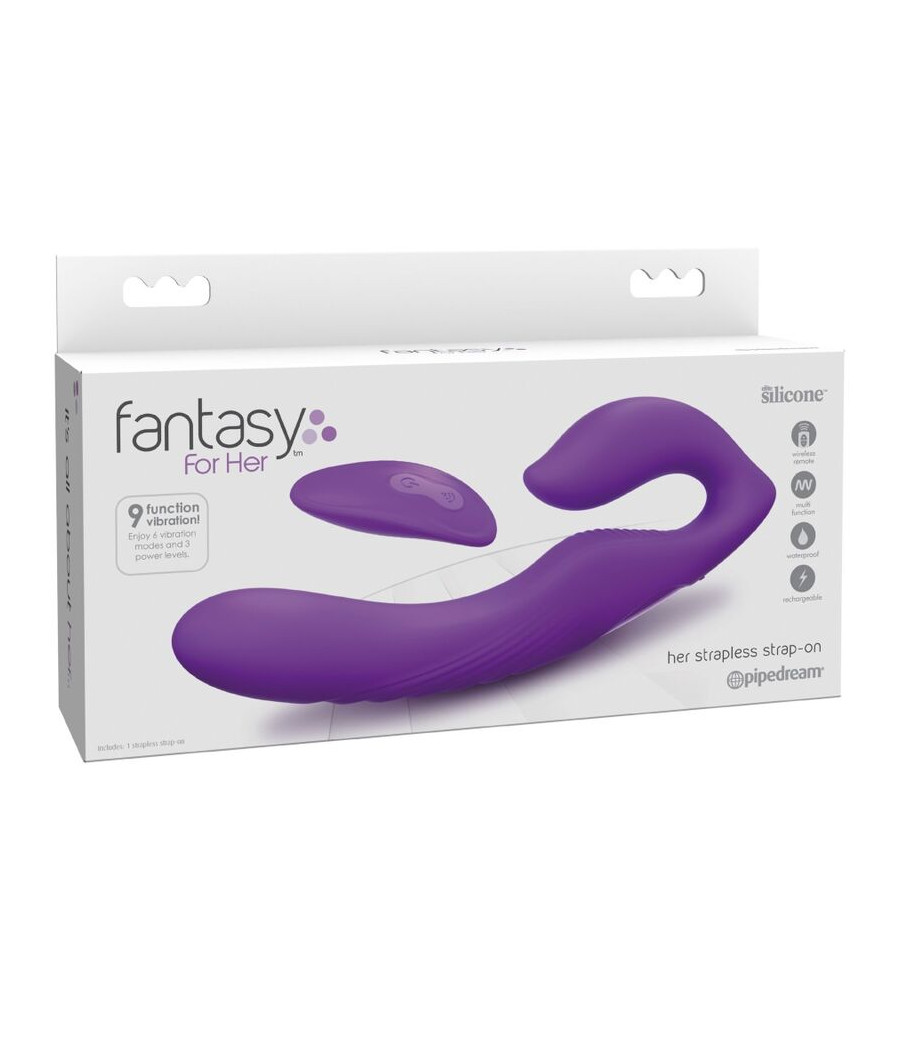 FANTASY FOR HER - VIBRATEUR DOUBLE PÉNÉTRATION TÉLÉCOMMANDE 9 NIVEAUX VIOLETS