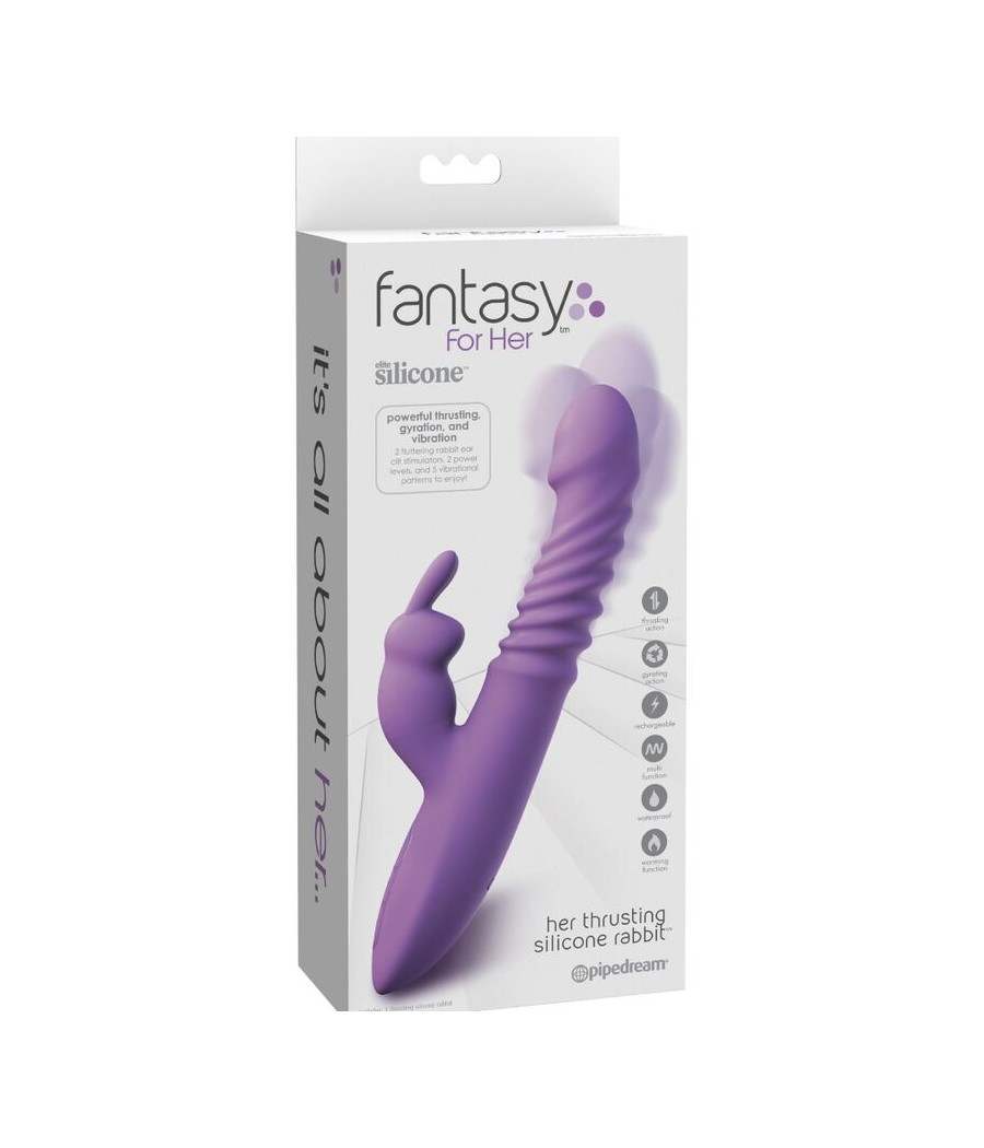 FANTASY FOR HER - ESTIMULADOR CLITORIS RABBIT CON FUNCION CALOR OSCILACION Y VIBRACION VIOLETA