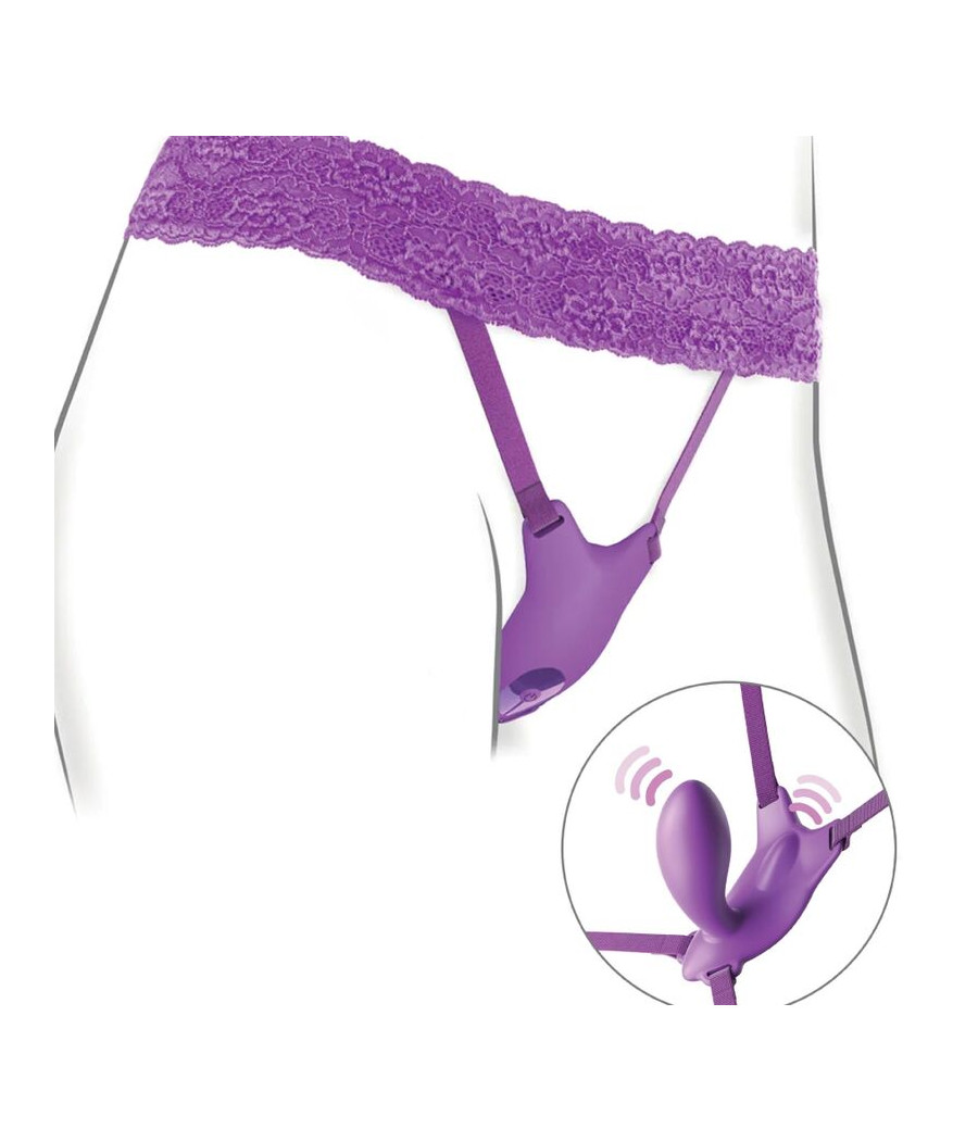 FANTASY FOR HER - PETTORINA G-SPOT BUTTERFLY CON VIBRATORE, RICARICABILE E TELECOMANDO VIOLA