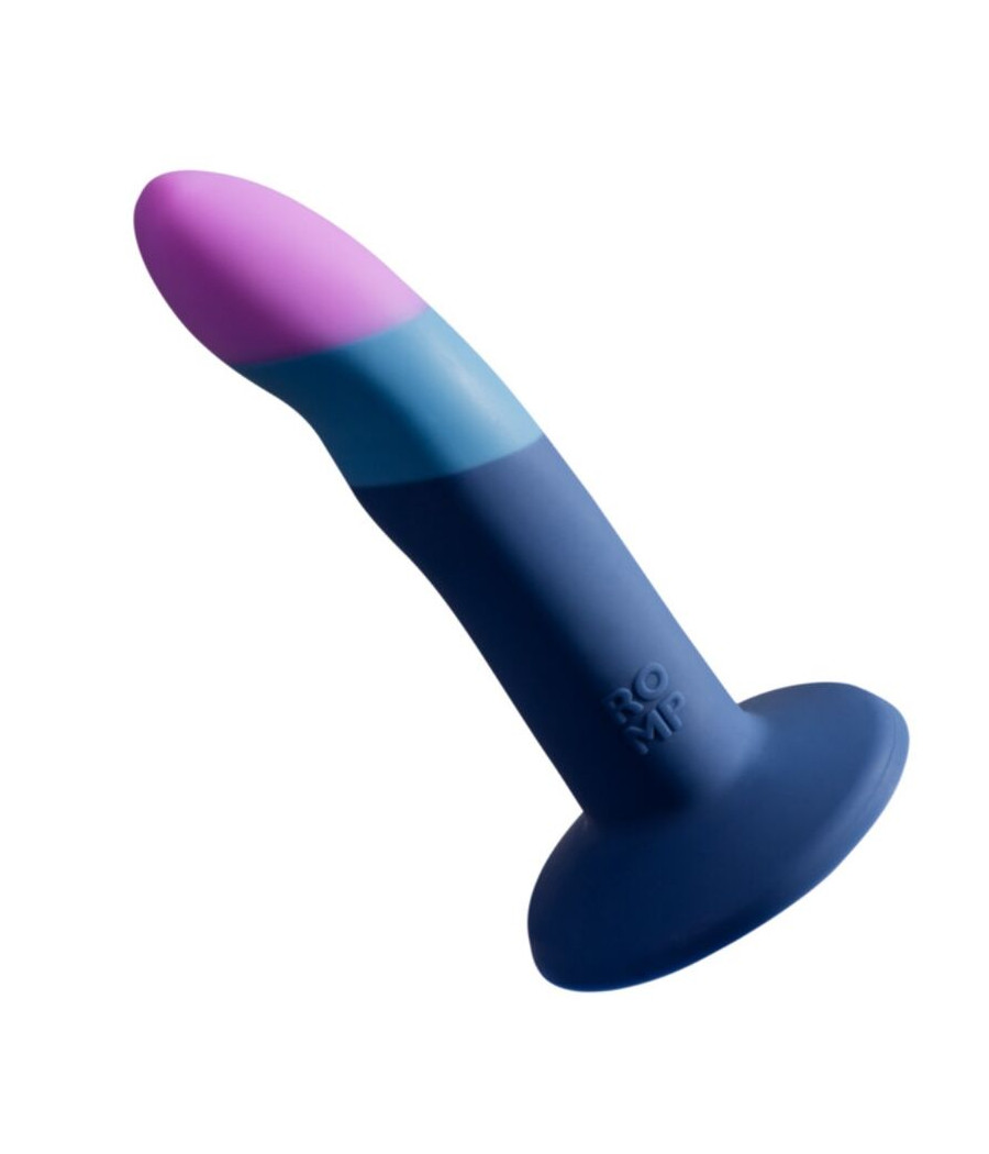 ROMP - PICCOLO DILDO DE SILICONE COM VENTOSA TRICOLORIDA 14 CM