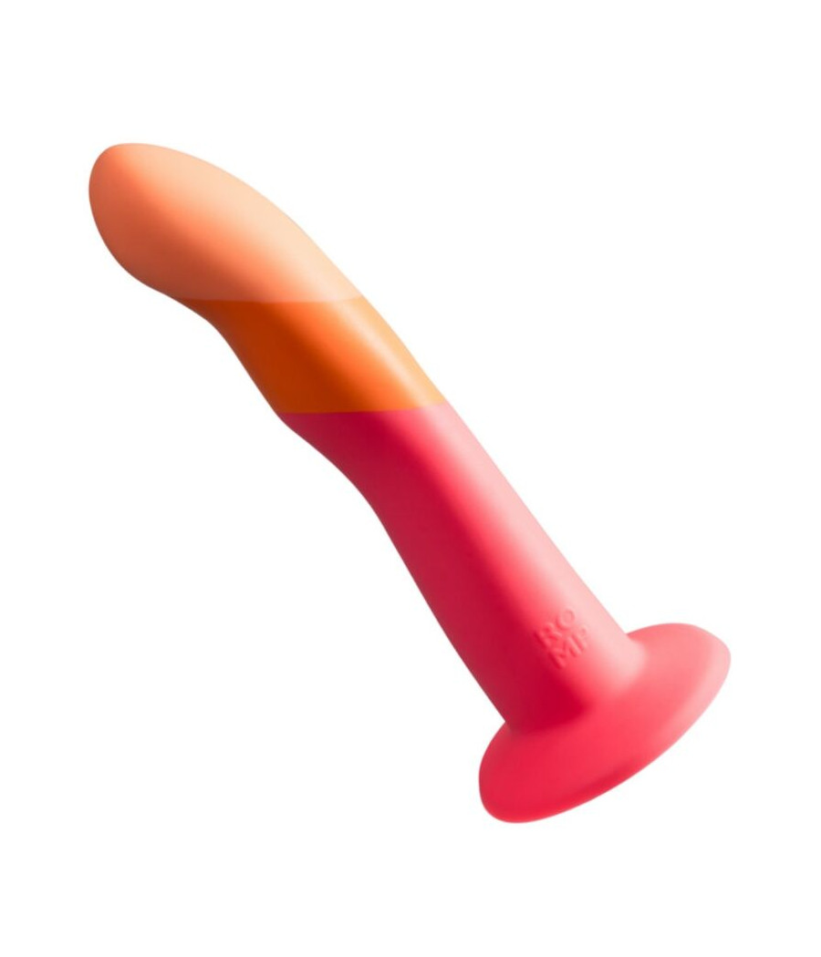 ROMP - DIZI Silikon-Dildo mit Saugnapf, dreifarbig, 18 cm