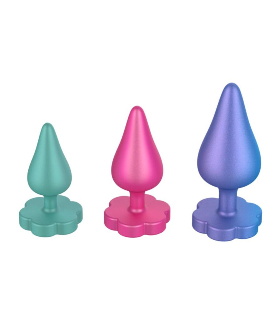 ROMP - KIT PER ALLENAMENTO ANALE LUSTER S/M/L CON BASE A FORMA DI FIORE